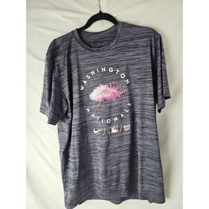 Nike Washington Nationals Cherry Blossom Dri-FIT Shirt Mens XL Gray MLB Tee